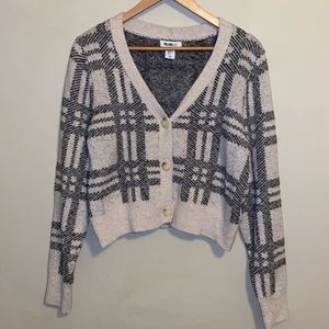 William Rast Cropped Thick Button Up Sweater Cardigan XL